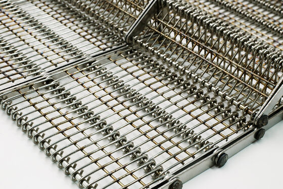 Dobra cena Taśma siatkowa przenośnikowa o wysokiej wytrzymałości, spiralna i z poprzecznymi prętami, w zakładach przetwórstwa spożywczego w Internecie