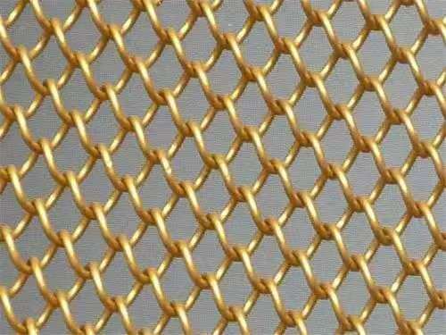 Quality Indoor / Outdoor Brass Decorative Metal Mesh With Antique Finish For Luxury Residential Project factory